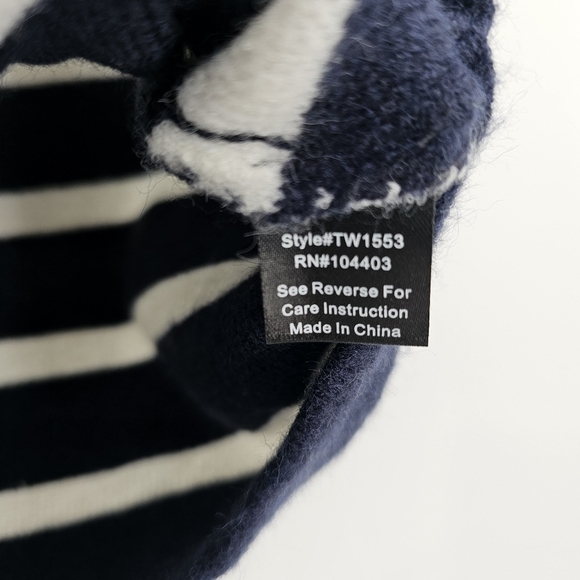 Stripe Fitted Crop Nautical Academia Soft Sweater Vest Medium Work Shop New - Picture 8 of 8